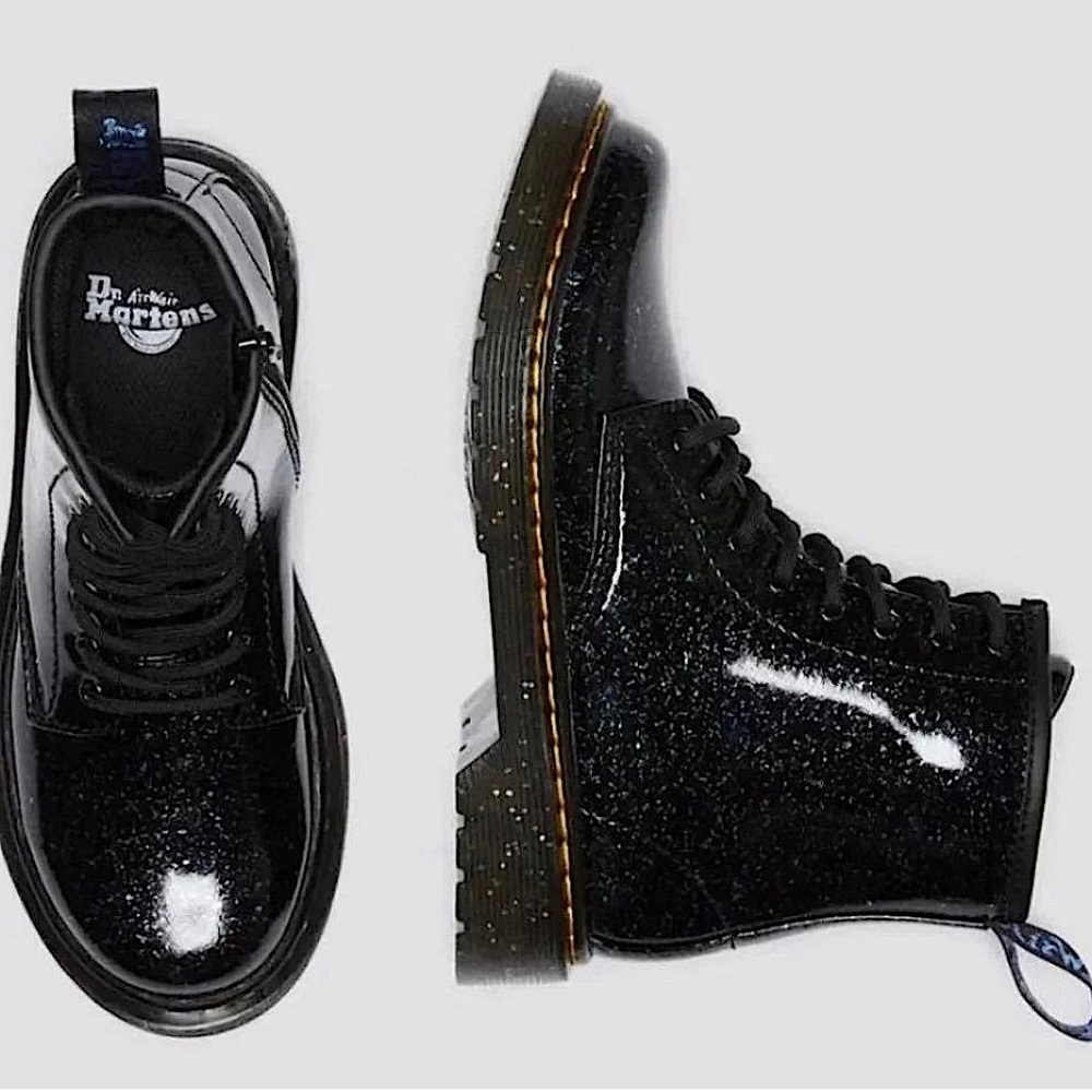 NWT DR.MARTEN 1460 J Green Cosmic Glitter Boots